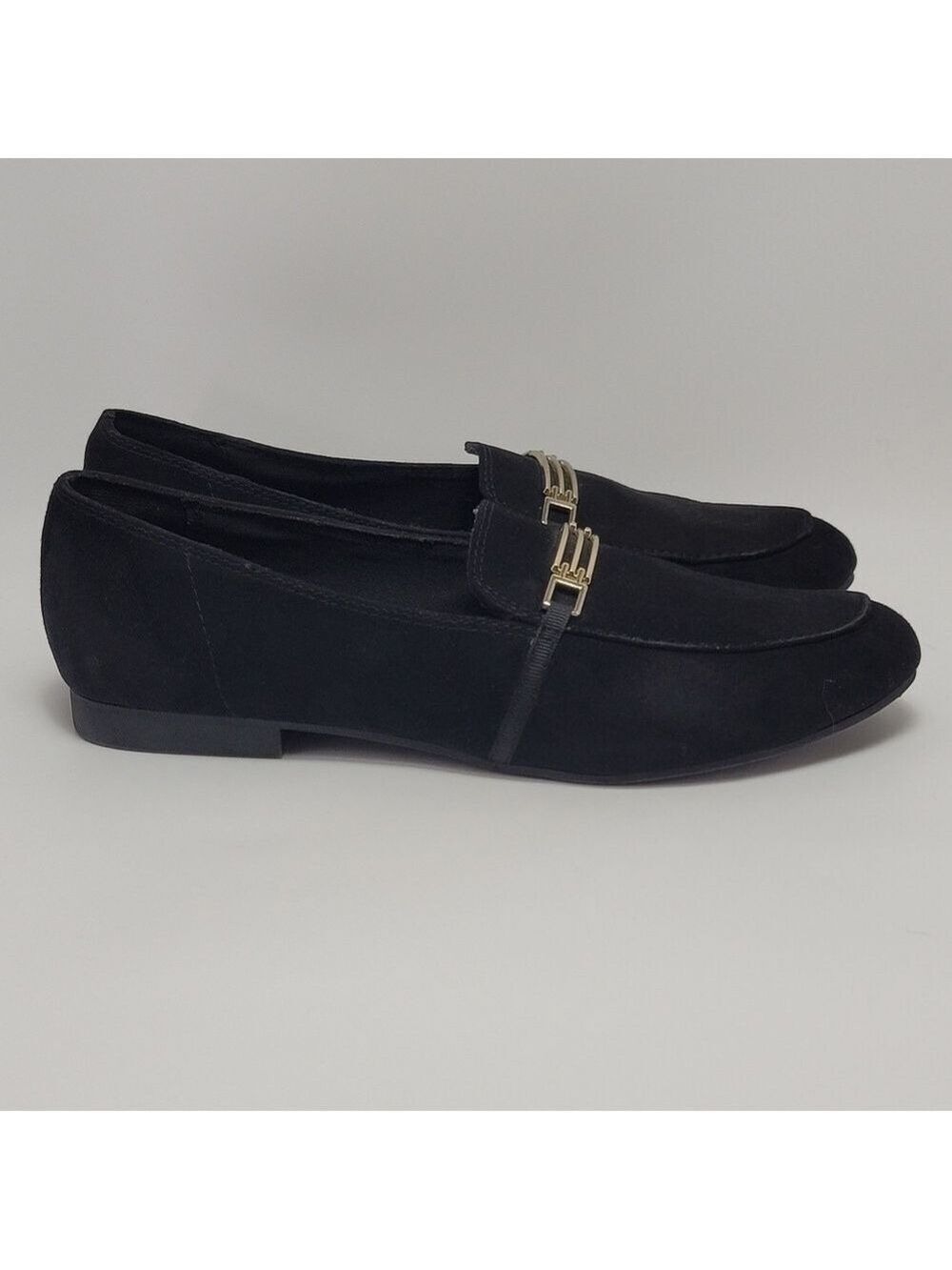 Brash Block Heel Slip On Loafers Size 8.5 Black